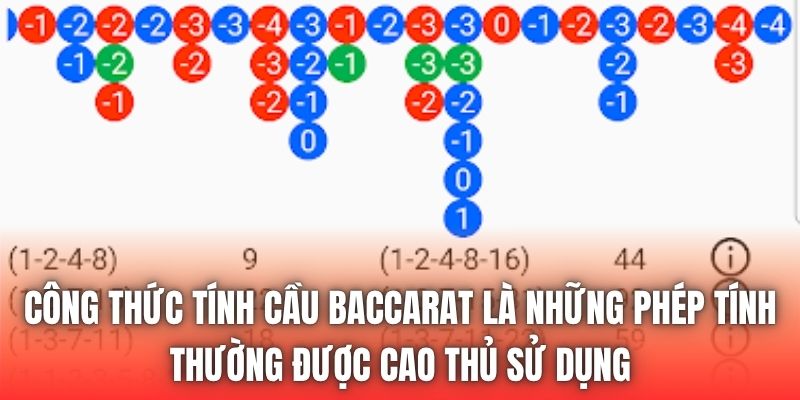 Công thức tính cầu Baccarat là những phép tính thường được cao thủ sử dụng